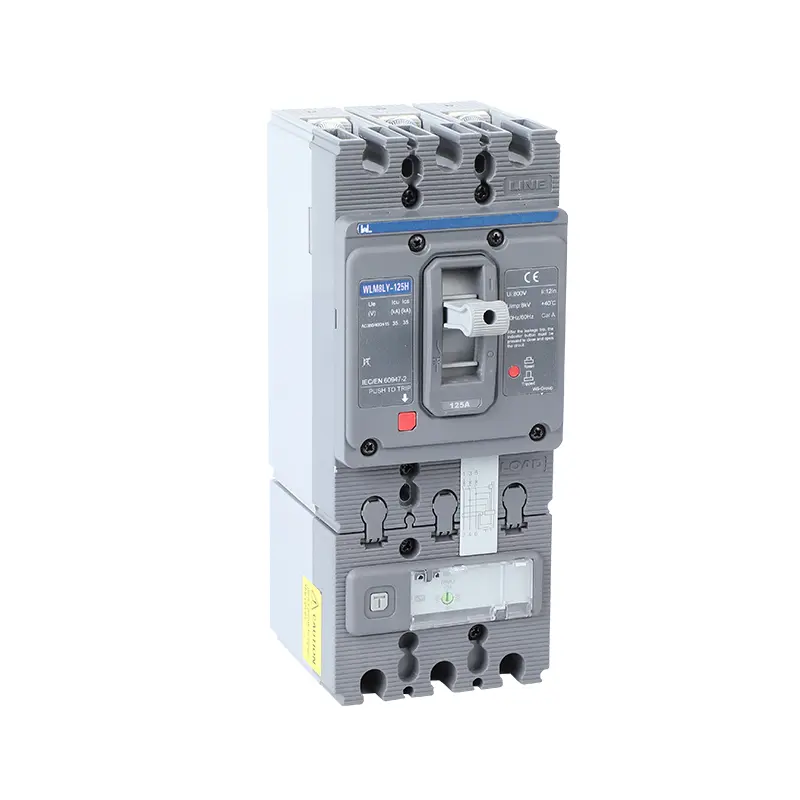 WLM8LY-125H-3300 molded case circuit breaker   smart home remote control mccb earth leakage protection type MCCB  125A 3P