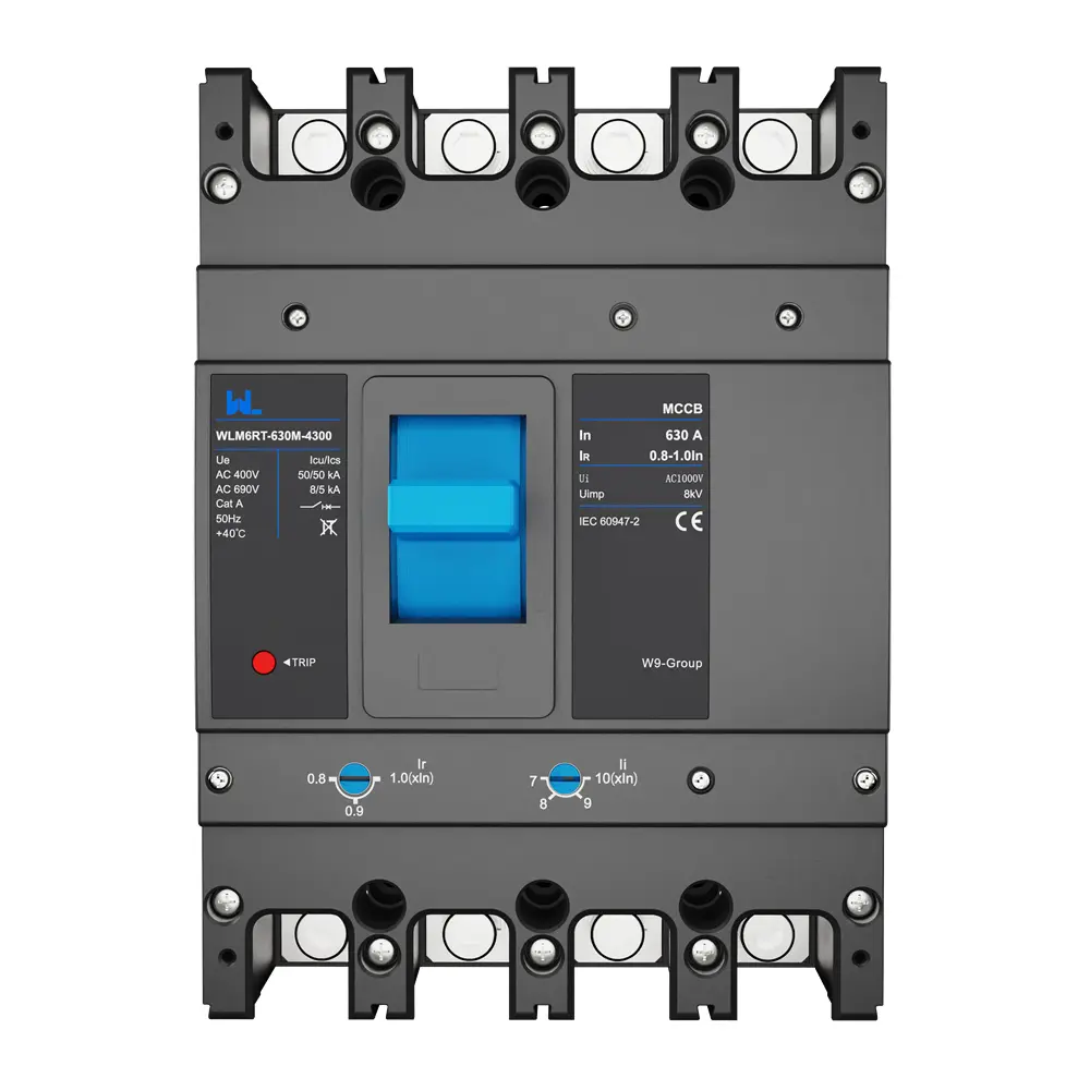 Adjustable Mccb WLM6RT-630A-3300 3P  WLM6RT Series thermal magnetic type  400V/690V mccb 630A 3 Poles
