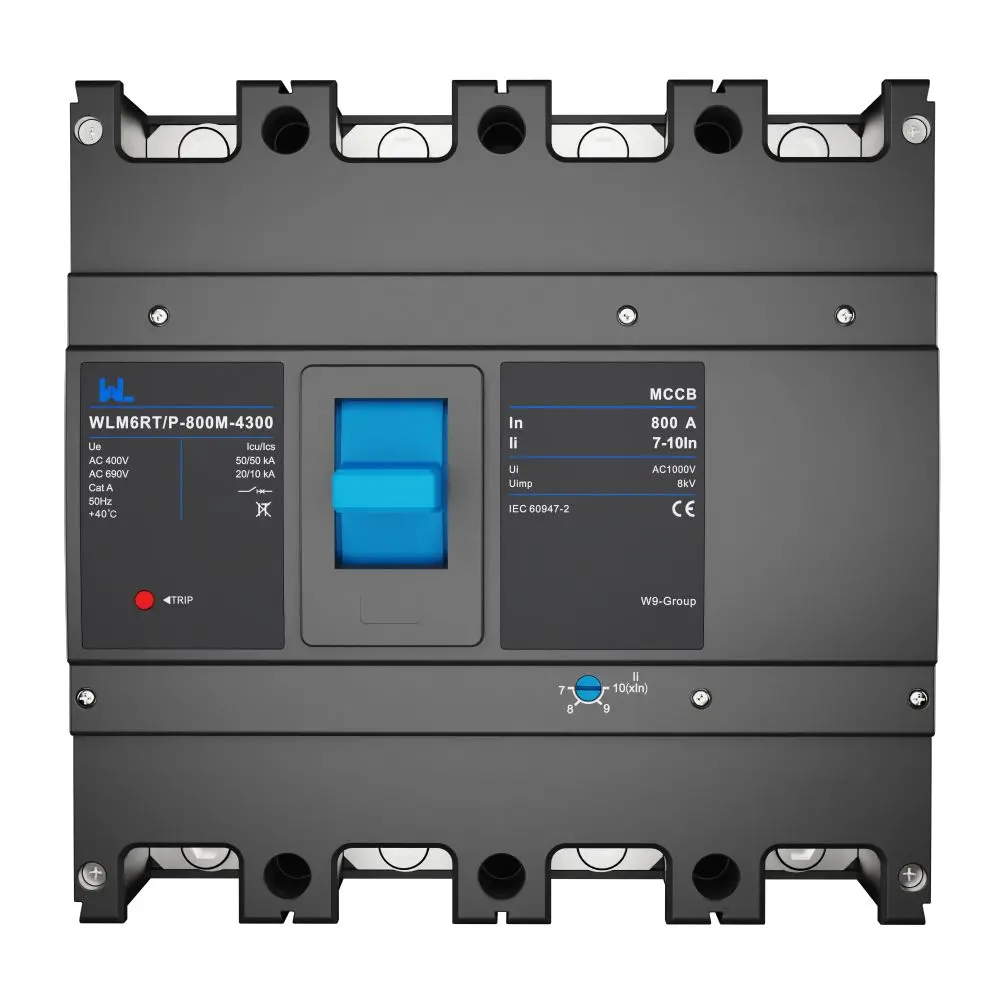 Adjustable Mccb WLM6RT-800A-3300 3P  WLM6RT Series  Molded Case Circuit Breaker breaker 400V/690V 800 amp 3 Poles