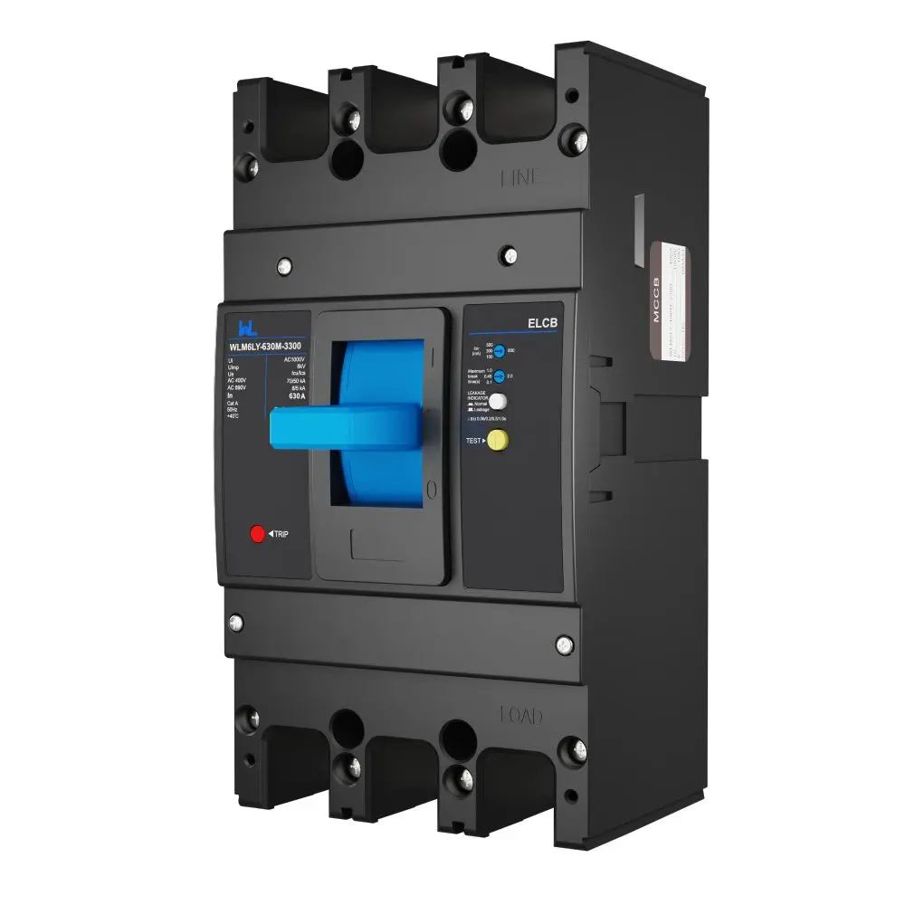 WLM6LY-630A-4300 4P   WLM6L Series earth leakage protection type circuit breaker 400V 630a 3 poles 4 Poles  mccb breaker