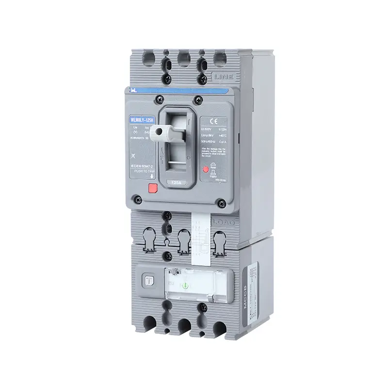 WLM8LY-125H-3300 molded case circuit breaker   smart home remote control mccb earth leakage protection type MCCB  125A 3P